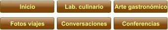 Inicio Lab. culinario Arte gastronómico Fotos viajes Conversaciones Conferencias